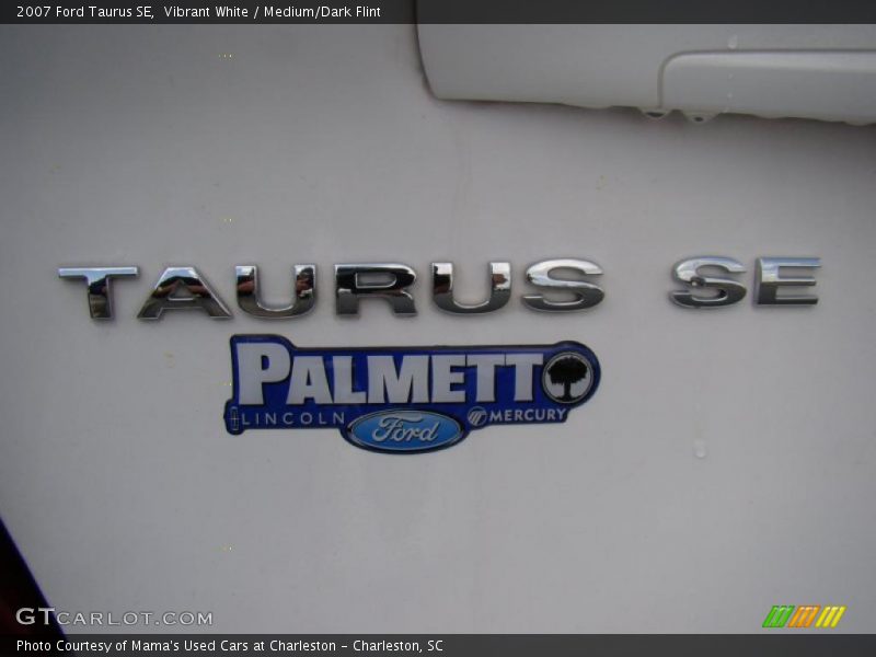 Vibrant White / Medium/Dark Flint 2007 Ford Taurus SE