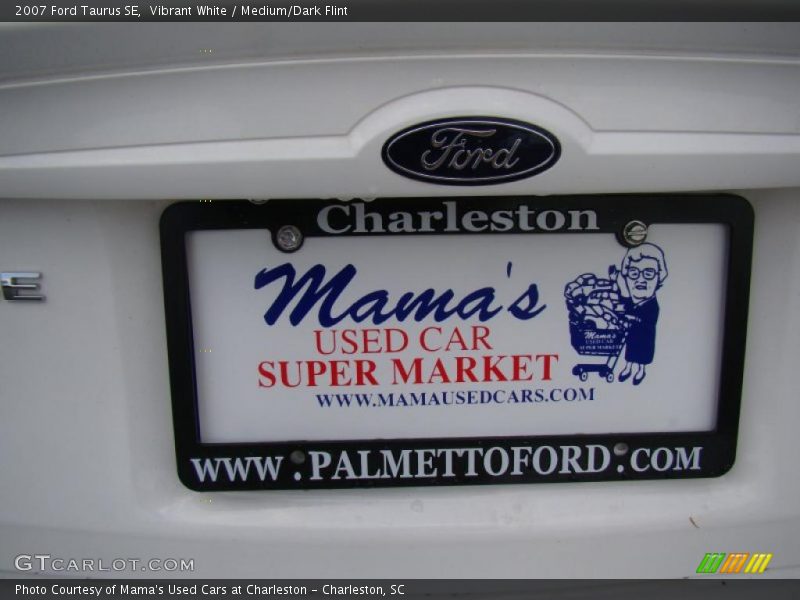 Vibrant White / Medium/Dark Flint 2007 Ford Taurus SE