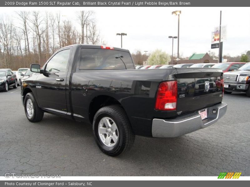 Brilliant Black Crystal Pearl / Light Pebble Beige/Bark Brown 2009 Dodge Ram 1500 SLT Regular Cab