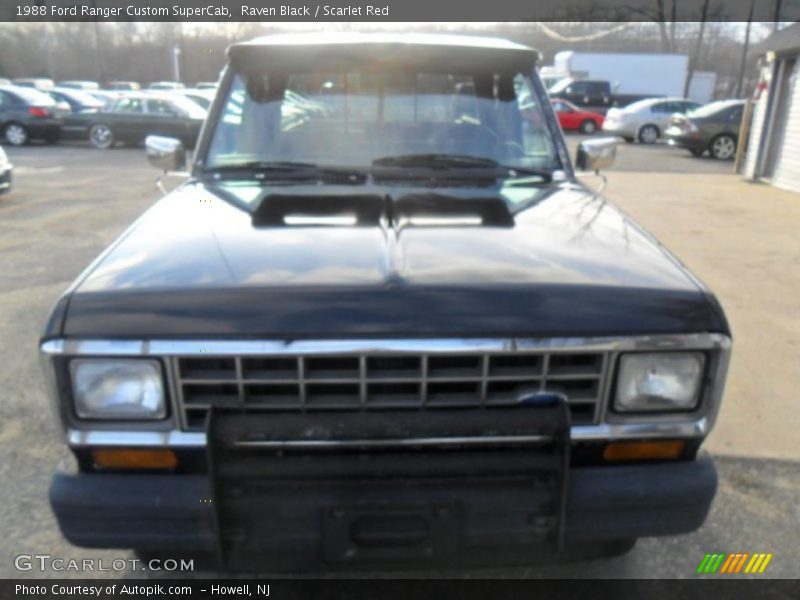 Raven Black / Scarlet Red 1988 Ford Ranger Custom SuperCab