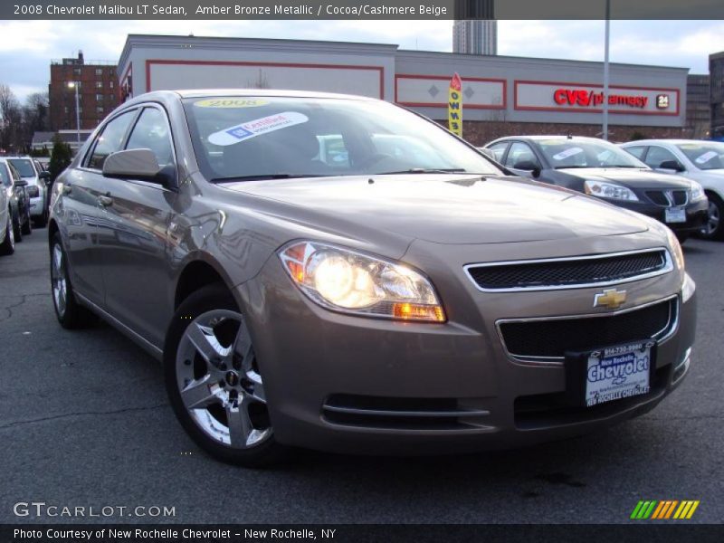 Amber Bronze Metallic / Cocoa/Cashmere Beige 2008 Chevrolet Malibu LT Sedan