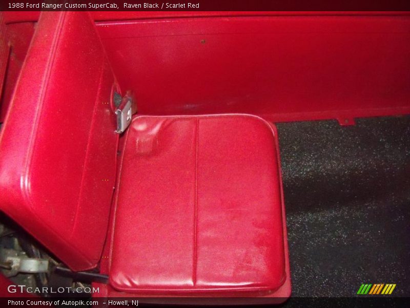 Rear Seat of 1988 Ranger Custom SuperCab