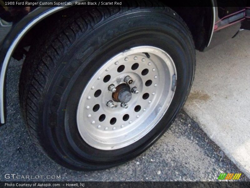 Raven Black / Scarlet Red 1988 Ford Ranger Custom SuperCab