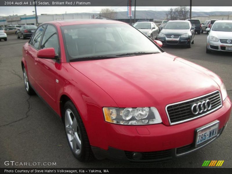 Brilliant Red / Platinum 2004 Audi A4 1.8T Sedan