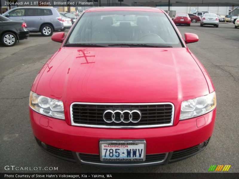 Brilliant Red / Platinum 2004 Audi A4 1.8T Sedan