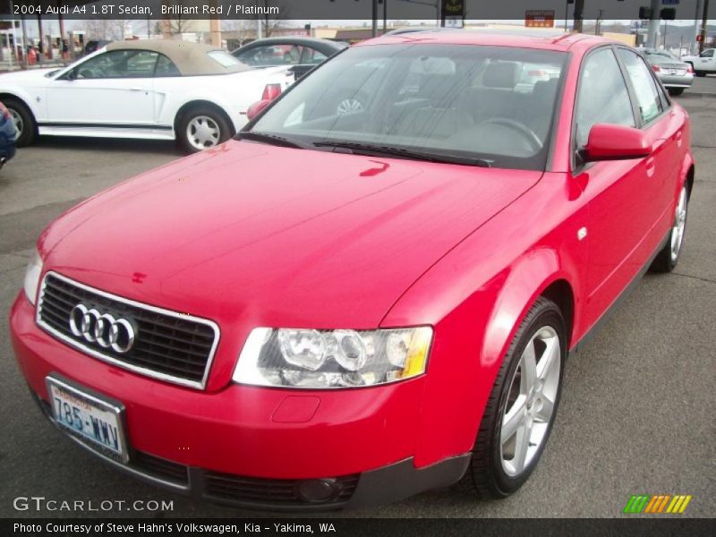 Brilliant Red / Platinum 2004 Audi A4 1.8T Sedan