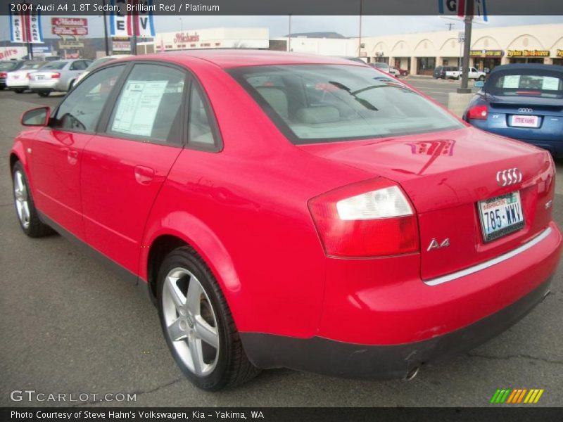 Brilliant Red / Platinum 2004 Audi A4 1.8T Sedan