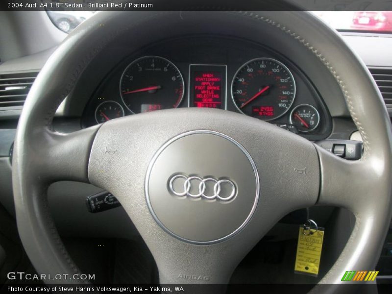 Brilliant Red / Platinum 2004 Audi A4 1.8T Sedan