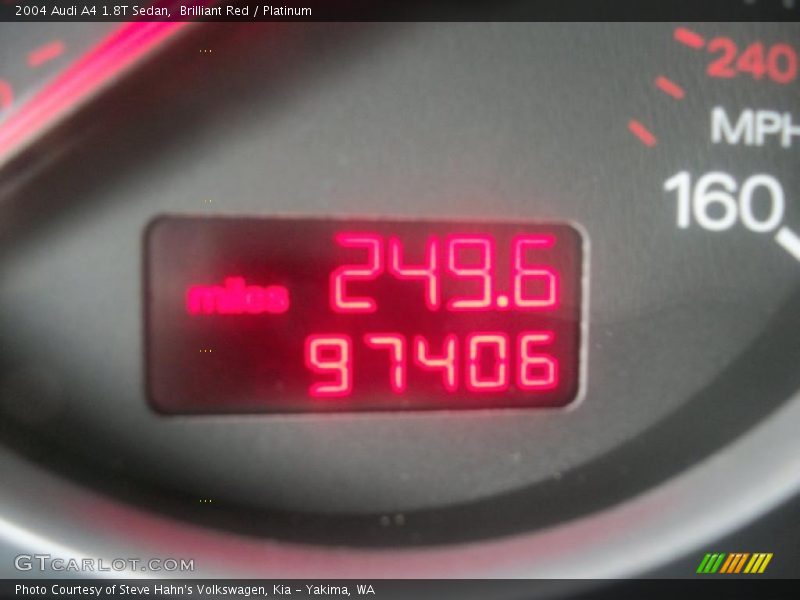 Brilliant Red / Platinum 2004 Audi A4 1.8T Sedan