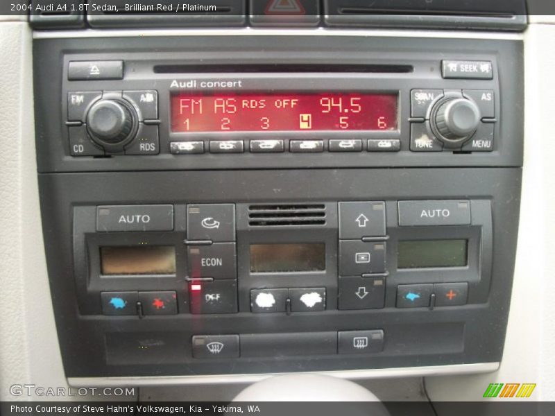 Controls of 2004 A4 1.8T Sedan