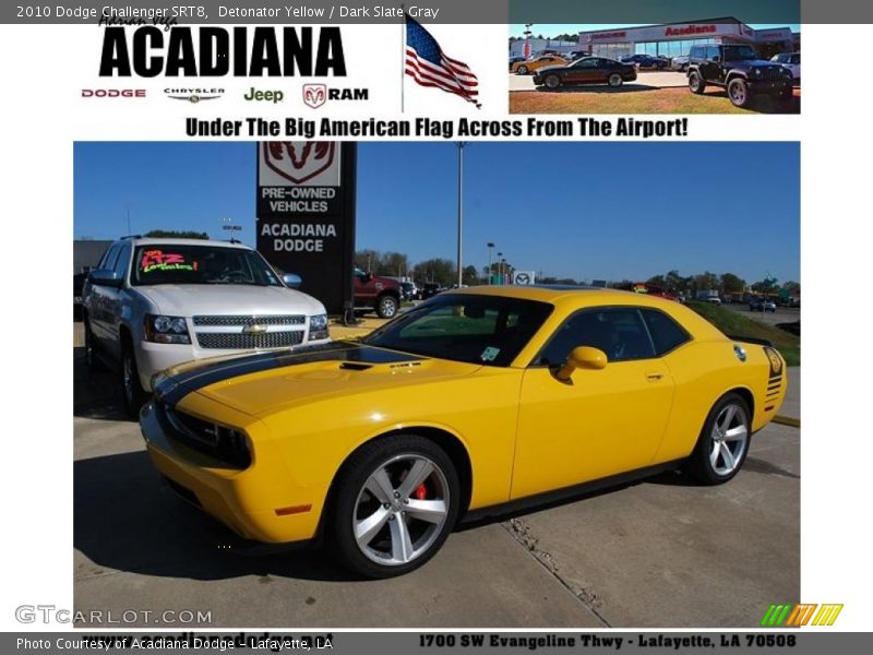 Detonator Yellow / Dark Slate Gray 2010 Dodge Challenger SRT8
