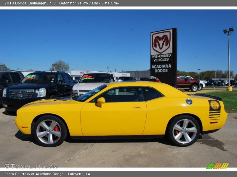 Detonator Yellow / Dark Slate Gray 2010 Dodge Challenger SRT8