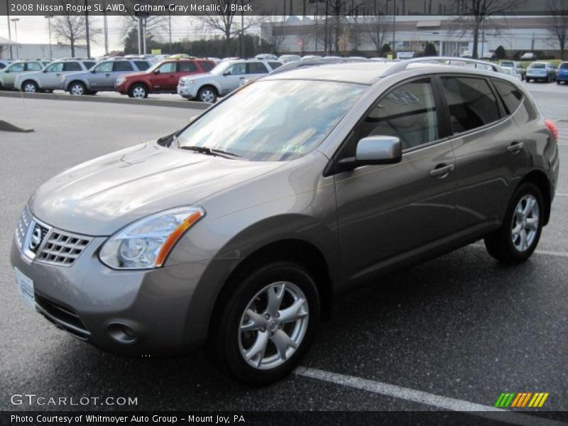 Gotham Gray Metallic / Black 2008 Nissan Rogue SL AWD