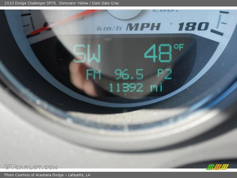 Detonator Yellow / Dark Slate Gray 2010 Dodge Challenger SRT8