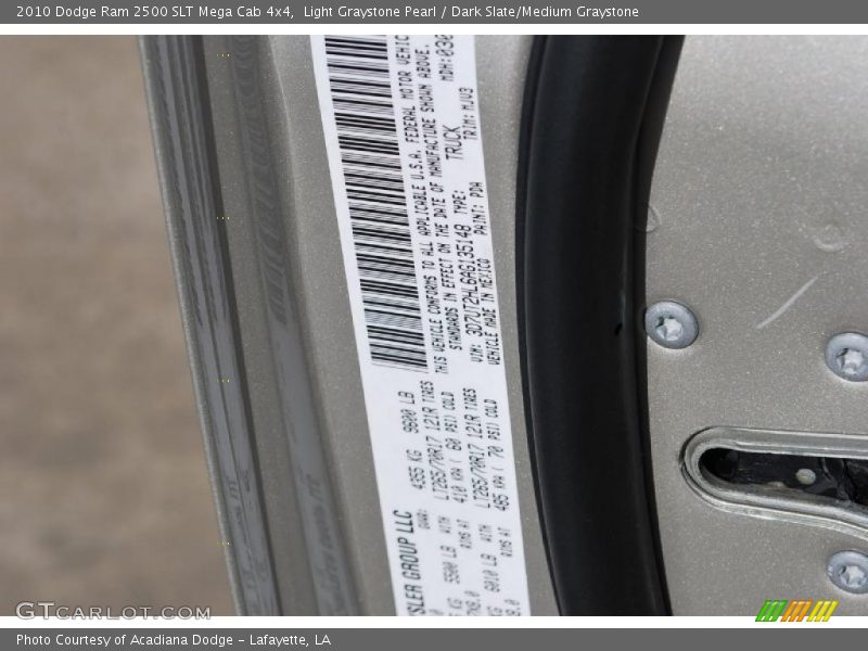 Light Graystone Pearl / Dark Slate/Medium Graystone 2010 Dodge Ram 2500 SLT Mega Cab 4x4