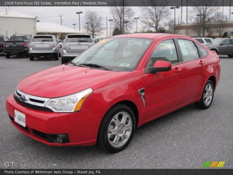 Vermillion Red / Medium Stone 2008 Ford Focus SES Sedan