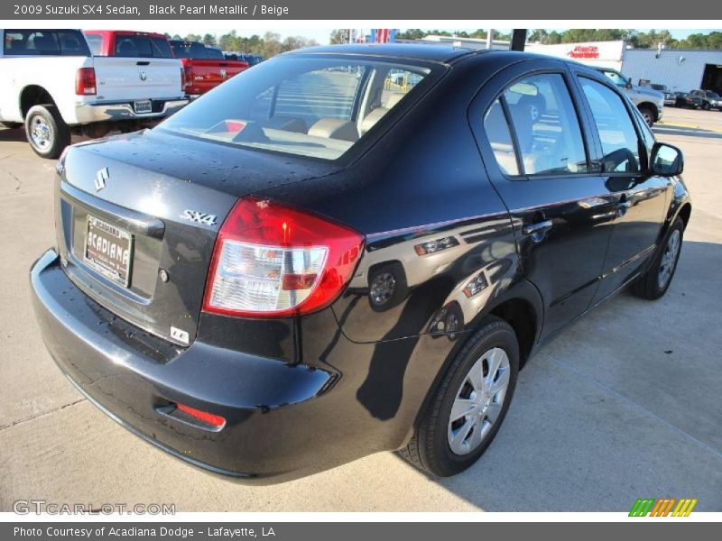 Black Pearl Metallic / Beige 2009 Suzuki SX4 Sedan