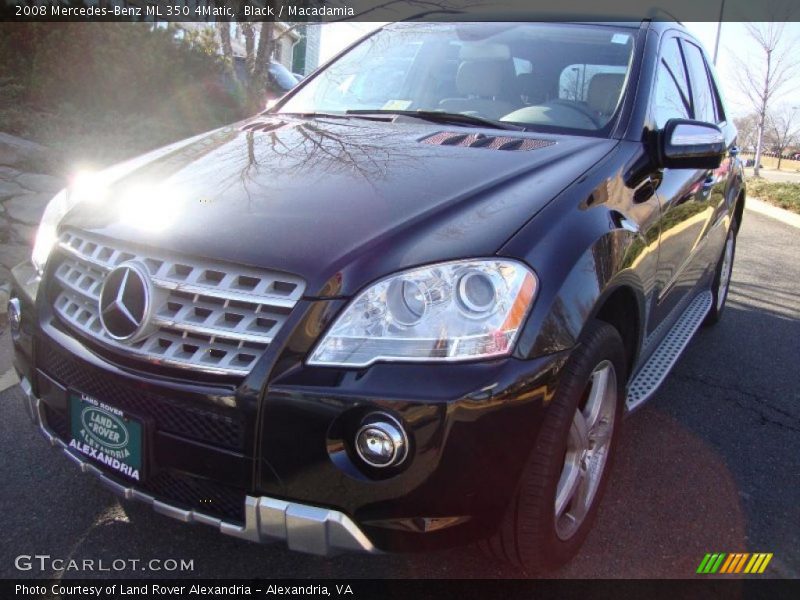 Black / Macadamia 2008 Mercedes-Benz ML 350 4Matic