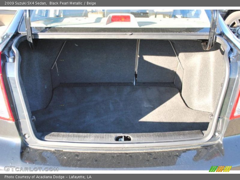 Black Pearl Metallic / Beige 2009 Suzuki SX4 Sedan