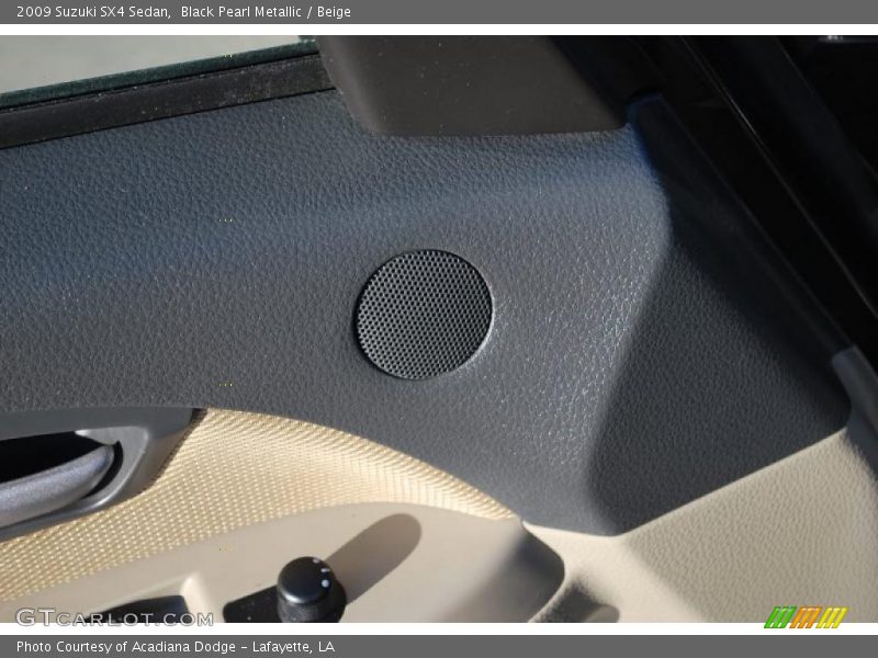Black Pearl Metallic / Beige 2009 Suzuki SX4 Sedan