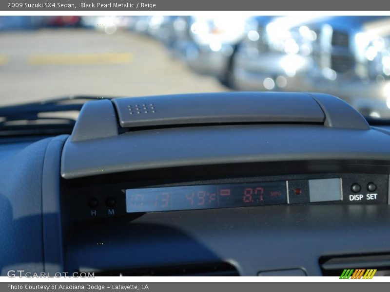 Black Pearl Metallic / Beige 2009 Suzuki SX4 Sedan