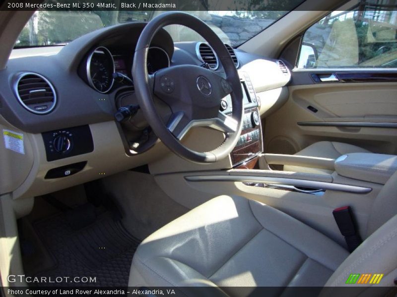 Black / Macadamia 2008 Mercedes-Benz ML 350 4Matic
