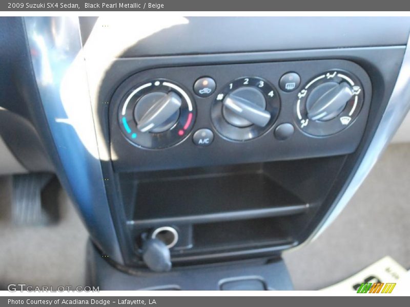Black Pearl Metallic / Beige 2009 Suzuki SX4 Sedan