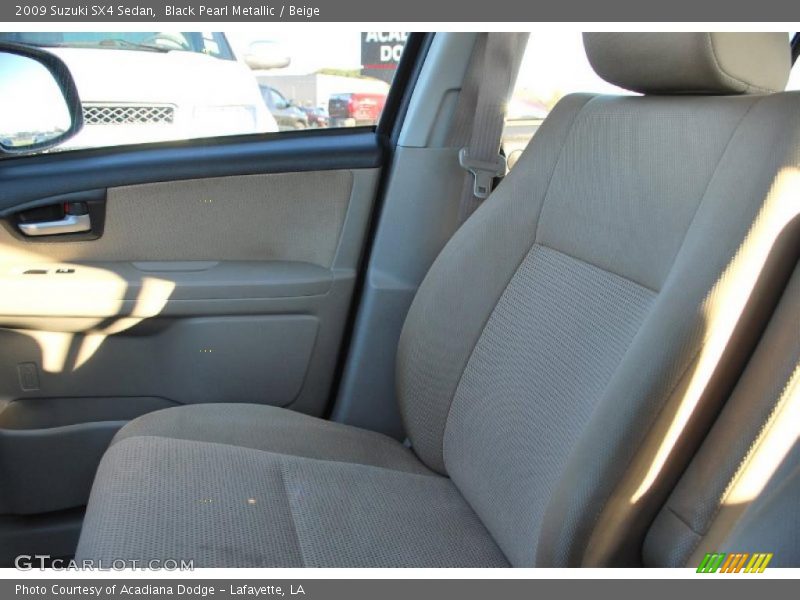 Black Pearl Metallic / Beige 2009 Suzuki SX4 Sedan