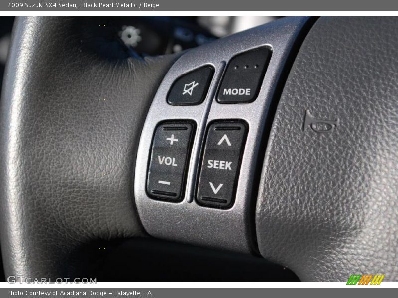 Black Pearl Metallic / Beige 2009 Suzuki SX4 Sedan