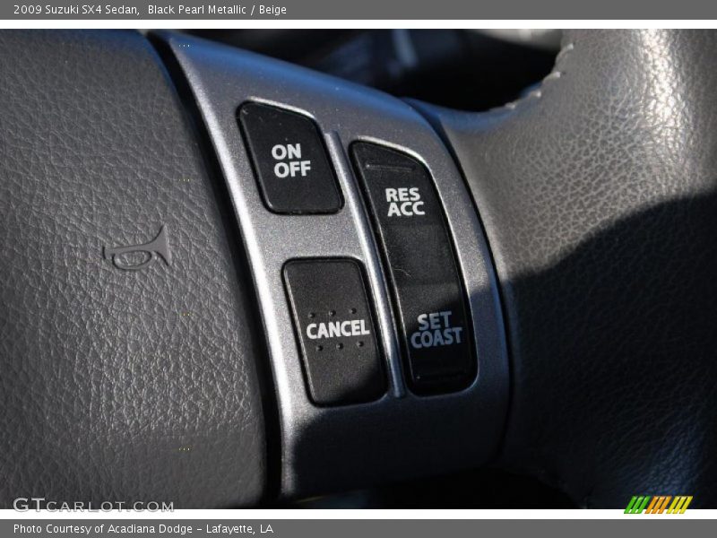 Black Pearl Metallic / Beige 2009 Suzuki SX4 Sedan