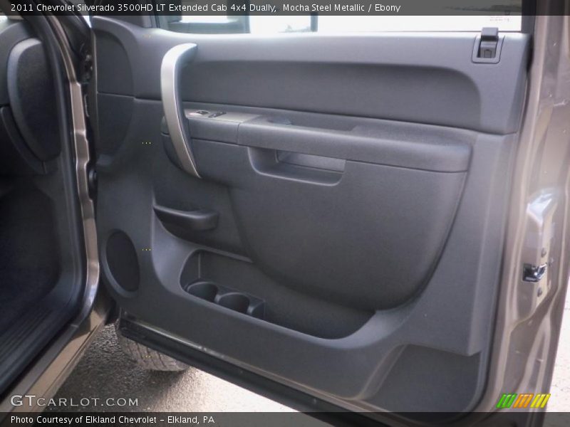 Mocha Steel Metallic / Ebony 2011 Chevrolet Silverado 3500HD LT Extended Cab 4x4 Dually