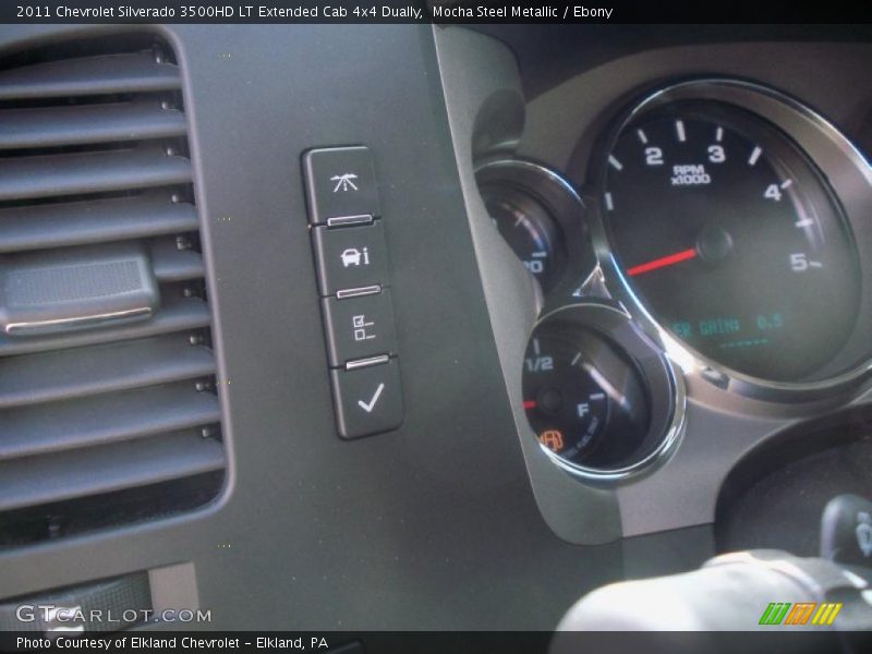 Mocha Steel Metallic / Ebony 2011 Chevrolet Silverado 3500HD LT Extended Cab 4x4 Dually