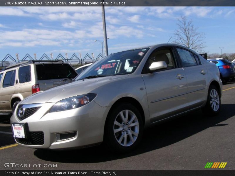 Shimmering Sand Metallic / Beige 2007 Mazda MAZDA3 i Sport Sedan