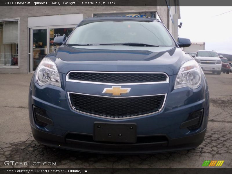 Twilight Blue Metallic / Jet Black 2011 Chevrolet Equinox LT AWD