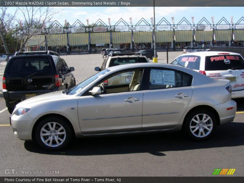 Shimmering Sand Metallic / Beige 2007 Mazda MAZDA3 i Sport Sedan