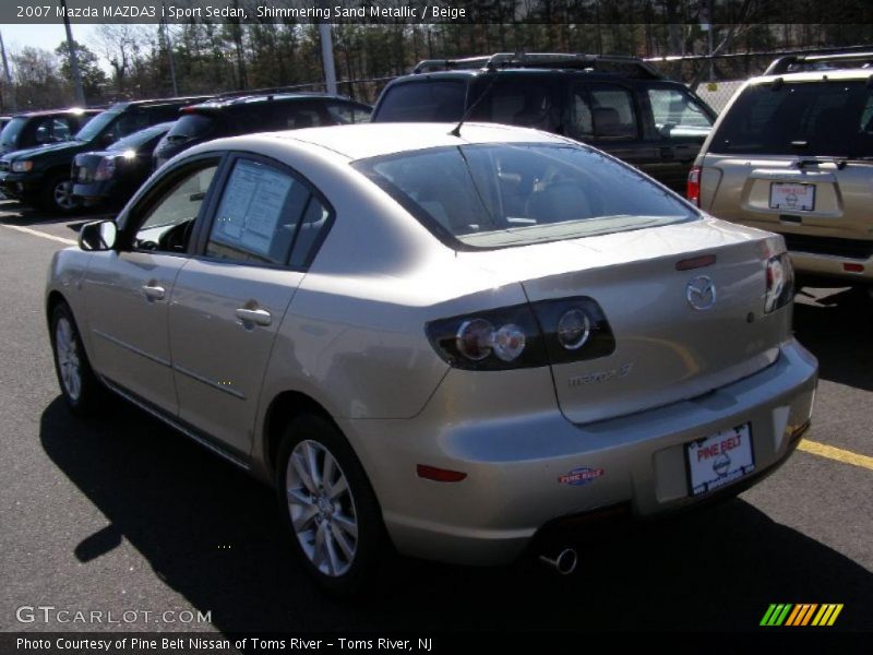 Shimmering Sand Metallic / Beige 2007 Mazda MAZDA3 i Sport Sedan