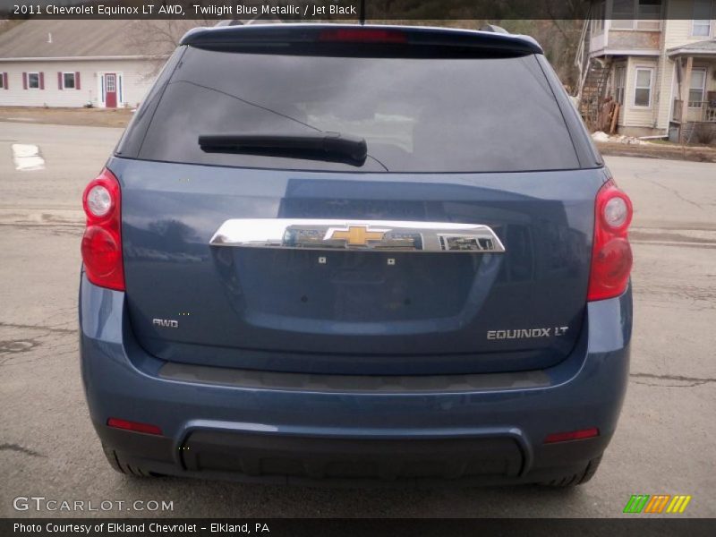 Twilight Blue Metallic / Jet Black 2011 Chevrolet Equinox LT AWD