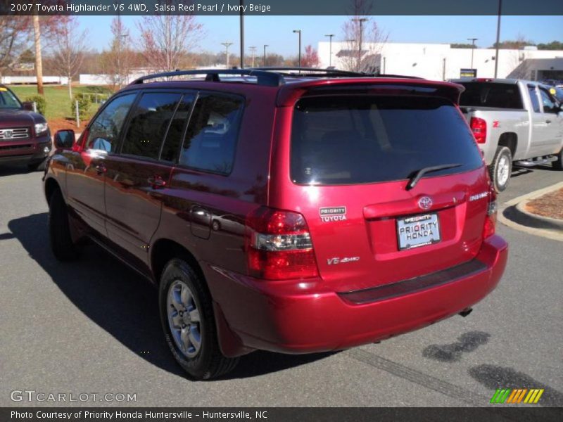 Salsa Red Pearl / Ivory Beige 2007 Toyota Highlander V6 4WD