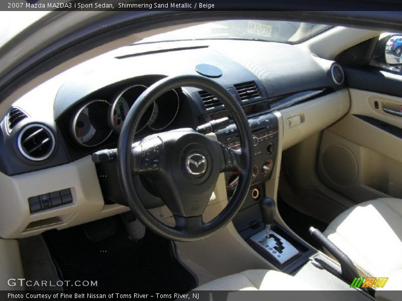 Shimmering Sand Metallic / Beige 2007 Mazda MAZDA3 i Sport Sedan