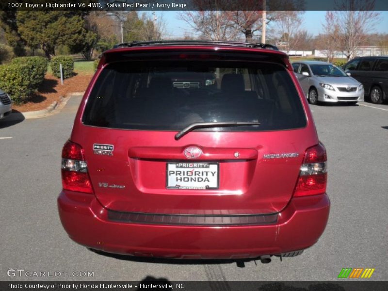 Salsa Red Pearl / Ivory Beige 2007 Toyota Highlander V6 4WD