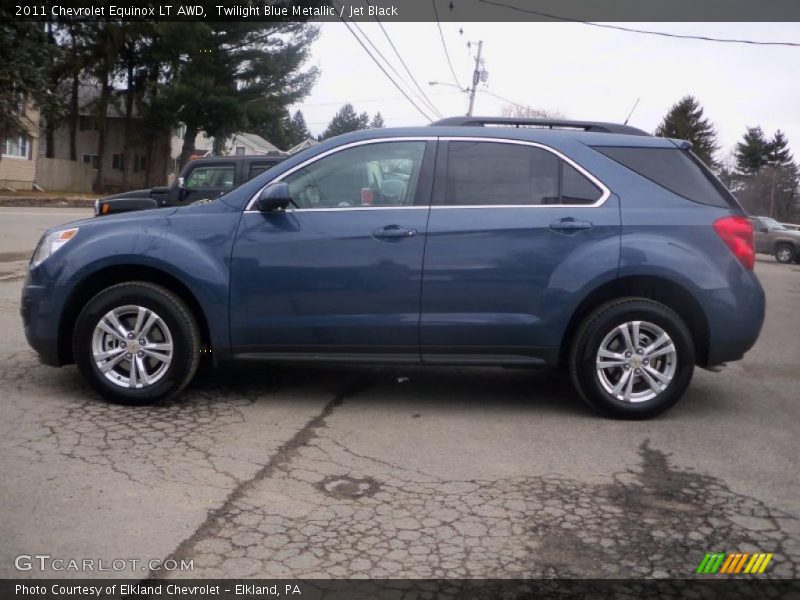 Twilight Blue Metallic / Jet Black 2011 Chevrolet Equinox LT AWD