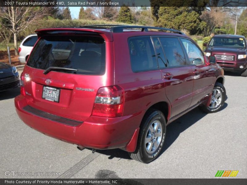 Salsa Red Pearl / Ivory Beige 2007 Toyota Highlander V6 4WD