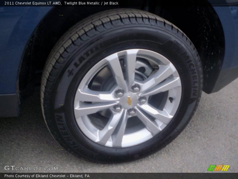 Twilight Blue Metallic / Jet Black 2011 Chevrolet Equinox LT AWD