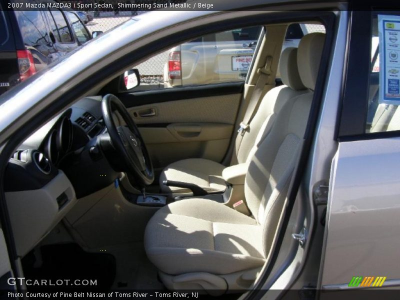 Shimmering Sand Metallic / Beige 2007 Mazda MAZDA3 i Sport Sedan