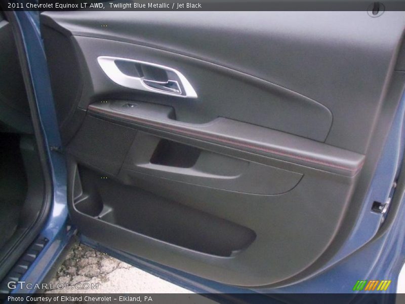 Twilight Blue Metallic / Jet Black 2011 Chevrolet Equinox LT AWD
