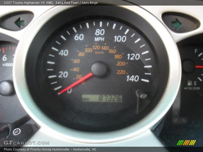 Salsa Red Pearl / Ivory Beige 2007 Toyota Highlander V6 4WD
