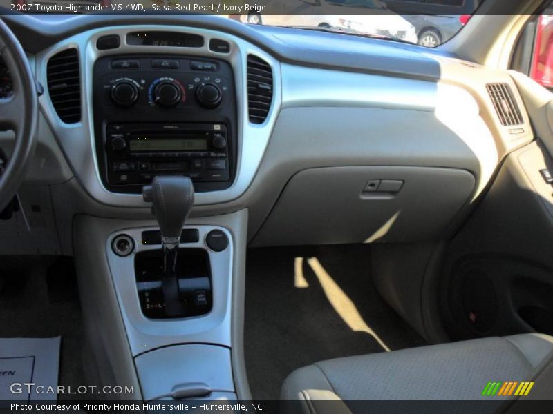 Salsa Red Pearl / Ivory Beige 2007 Toyota Highlander V6 4WD