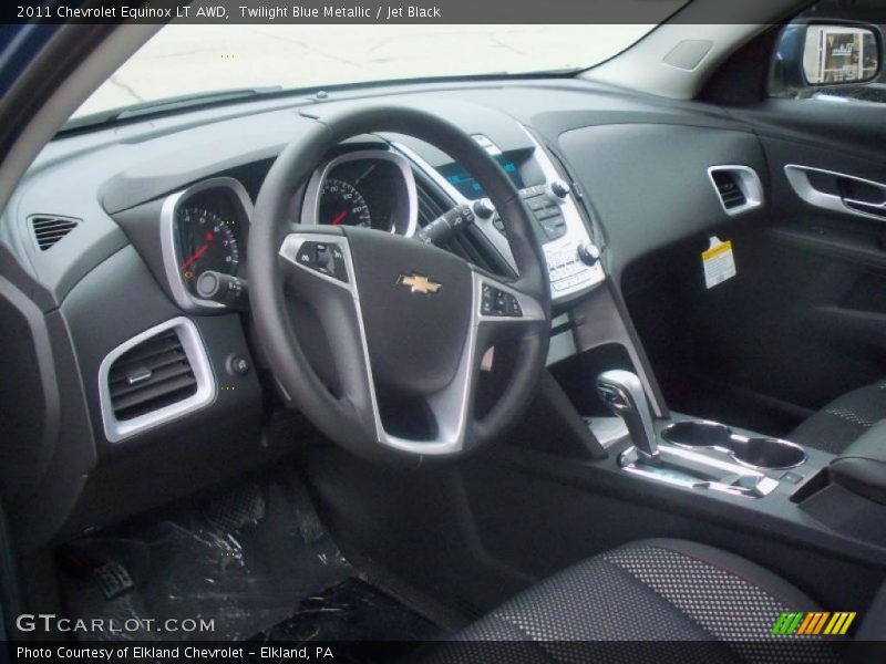 Twilight Blue Metallic / Jet Black 2011 Chevrolet Equinox LT AWD