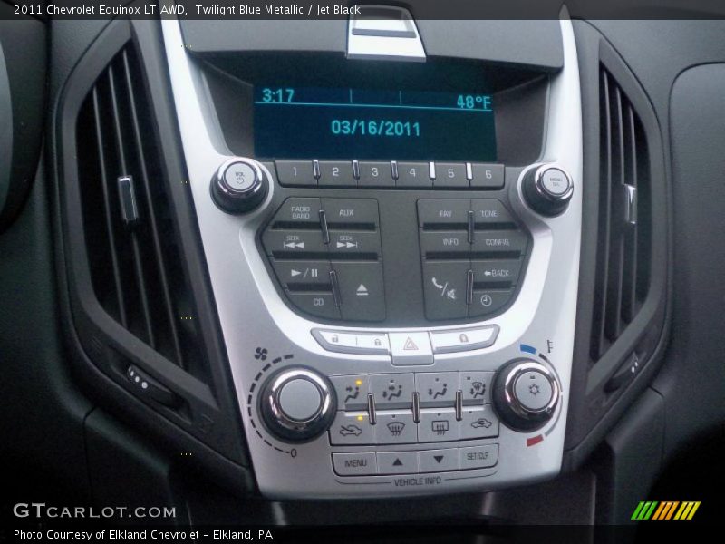 Twilight Blue Metallic / Jet Black 2011 Chevrolet Equinox LT AWD