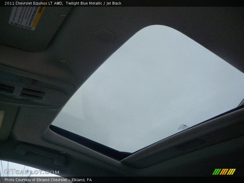 Twilight Blue Metallic / Jet Black 2011 Chevrolet Equinox LT AWD